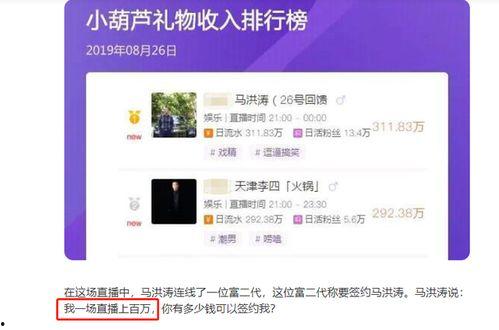 网红天价收入,揭秘网红天价收入背后的秘密与争议